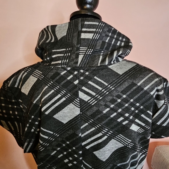 Midi/ Mini fall soft dress, gray and black size 14 - Picture 4 of 10